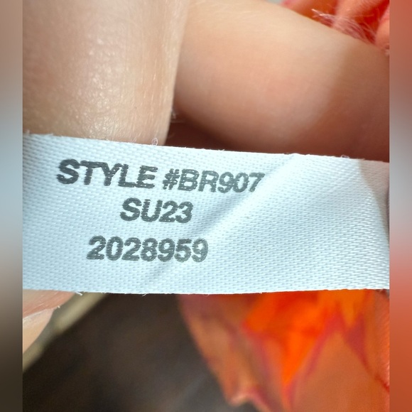 J. Crew Orange Red Tropical Flutter Sleeve Tiered Cotton Sundress Size 12 EUC - Picture 7 of 7